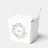 Botanical Leaves Wreath Thank You Bedankdoosjes (Voorkant Zijde)
