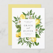 Botanical Lemon Blossoms Lijst Save the Date (Voorkant / Achterkant)