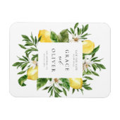Botanical Lemon Blossoms Lijst Save the Date Magneet (Horizontaal)