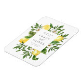 Botanical Lemon Blossoms Lijst Save the Date Magneet (Linkerzijde)