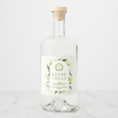 Botanical Lemon Frame Limoncello  Likeurfles Etiket (Voorkant)