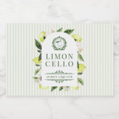 Botanical Lemon Frame Limoncello  Sparkling Wijnetiket (Enkel label)