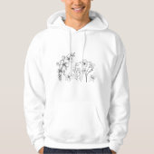Botanical Line Art Bloom Hoodie (Voorkant)