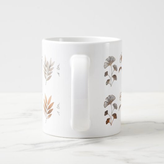 Botanical Line Art mugs Grote Koffiekop (Achterkant)