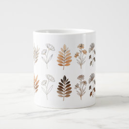 Botanical Line Art mugs Grote Koffiekop