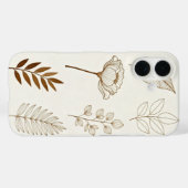 Botanical Line Art Phone Case – Minimalist Floral (Achterkant (horizontaal))