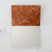 Botanical Line Art Verbrand Sinaasappel Dank u kaa Bedankkaart (Binnen)