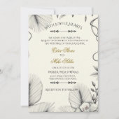 Botanical line art Wedding Invitation Kaart (Voorkant)