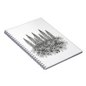 Botanical Lupine Flower Spiral Notebook Notitieboek (Rechterzijde)