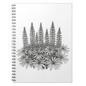 Botanical Lupine Flower Spiral Notebook Notitieboek (Voorkant)