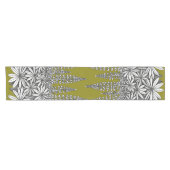 Botanical Lupine Mustard Yellow Table Runner Korte Tafelloper (Horizontaal)