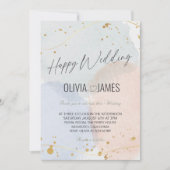 Botanical Luxury Wedding - Happy Wedding Party Kaart (Voorkant)