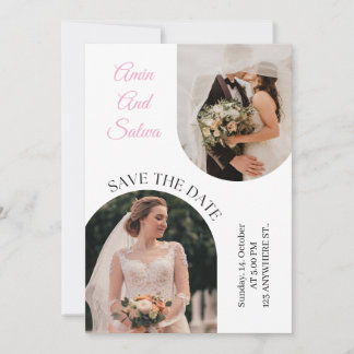 Botanical Minimal Wedding Invite | Green Floral | Feestdagenkaart