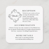 Botanical Minimalist Wedding Enclosure Card Informatiekaartje (Voorkant)