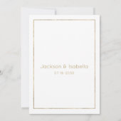 Botanical mint green gold greenery Wedding RSVP Kaart (Achterkant)