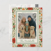 Botanical Mistletoe Classic Floral Art Pattern Feestdagenkaart (Voorkant / Achterkant)