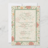 Botanical Mistletoe Classic Floral Art Pattern Feestdagenkaart (Achterkant)