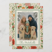 Botanical Mistletoe Classic Floral Art Pattern Feestdagenkaart (Voorkant / Achterkant)