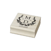 botanical modern initials monogram wedding rubberstempel (Stempel)