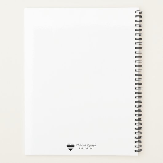 Botanical Monogram Wreath Notebook Planner (Achterkant)