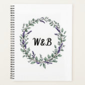 Botanical Monogram Wreath Notebook Planner (Voorkant)
