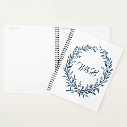 Botanical Monogram Wreath Planner (Display)