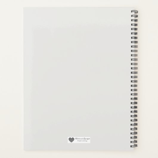 Botanical Monogram Wreath  Planner (Achterkant)