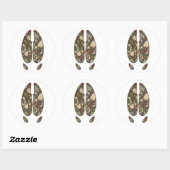 Botanical Moose Hoof Birch Bog Nature Sticker (Vel)