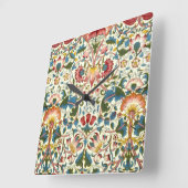  'Botanical Morris Design Time-stuk' Vierkante Klok (Hoek)