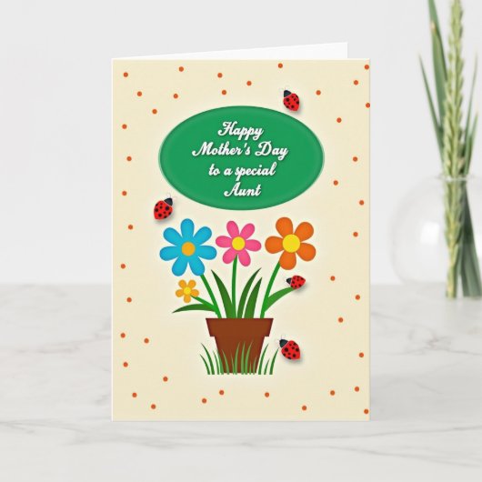 Botanical Mothers Day Bugs Card Kaart (Voorkant)