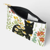 Botanical Nature – Black Cat in Wildflower Garden Etui (Open)