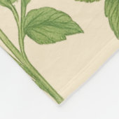 Botanical Nature – Black Cat in Wildflower Garden Fleece Deken (Hoek)