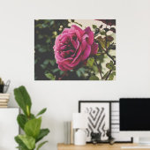 Botanical nature Wall Art Rose Print (Thuiskantoor)