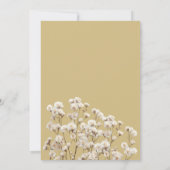 Botanical navy blue ivory gypsophila floral RSVP  Kaart (Achterkant)