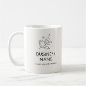 Botanical Neutral Minimalist Small Business  Koffiemok (Links)