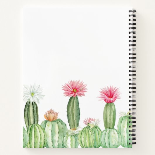 Botanical Notebook – Blooming Cactus Garden 🌵 Notitieboek (Achterkant)