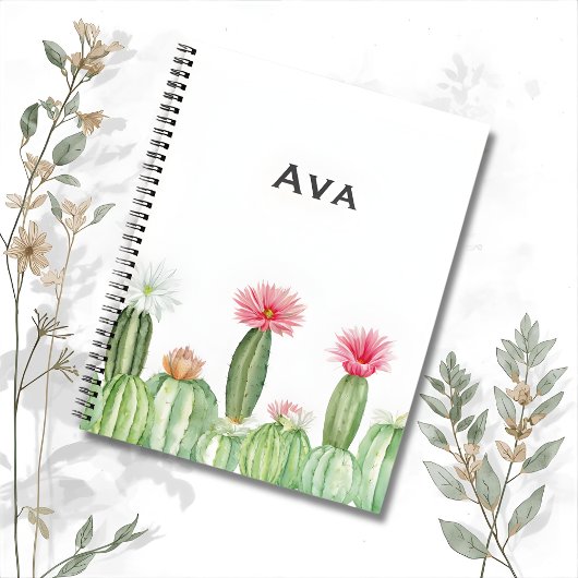 Botanical Notebook – Blooming Cactus Garden 🌵 Notitieboek