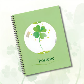 Botanical Notebook – Four-leaf Clover Design Notitieboek