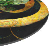 Botanical Orchid Greens & Golds Snijplank (Hoek)