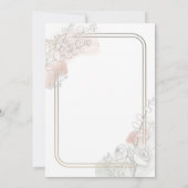 Botanical Outline Sage & Blush Floral Wedding Kaart (Achterkant)