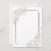 Botanical Outline Sage Blush Floral Wedding Sign Kaart (Achterkant)