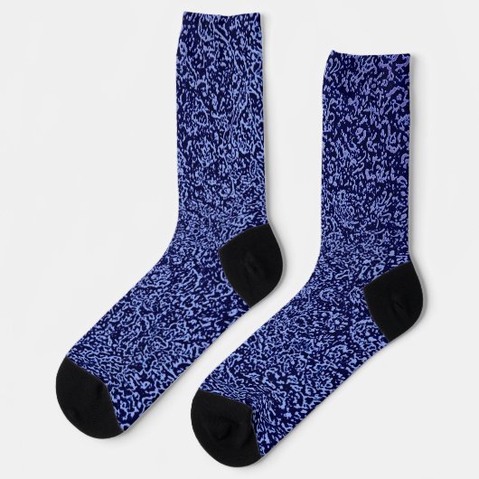 Botanical Pattern in Blue 1 Sokken (Links)