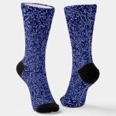 Botanical Pattern in Blue 1 Sokken (Gebogen)