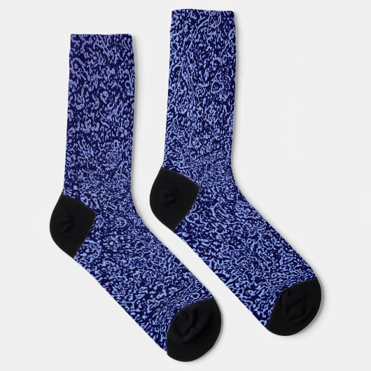 Botanical Pattern in Blue 1 Sokken (Rechts)