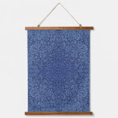 Botanical Pattern in Blue 2 Hangend Wandkleed (Voorkant)