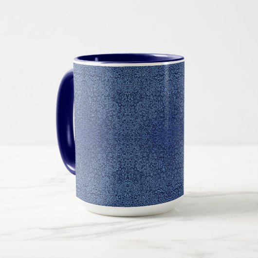 Botanical Pattern in Blue 2 Mok (Voorkant links)