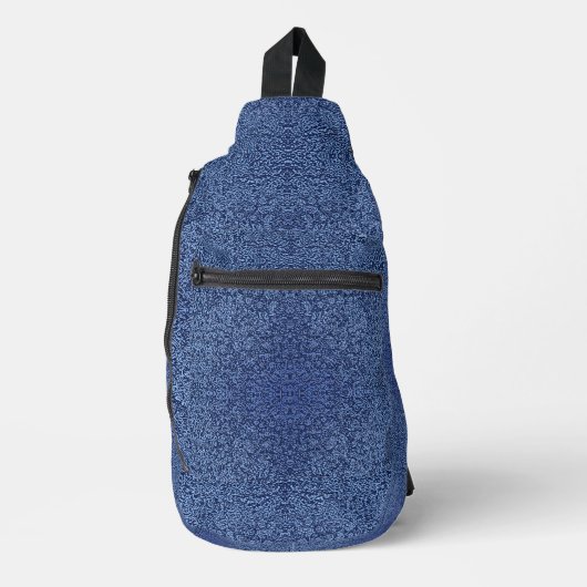 Botanical Pattern in Blue 2 Sling Bag (Voorkant)