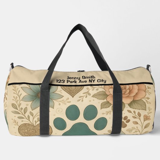 Botanical Paw Print Travel Kit Monogram Personal Plunjezak