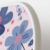 Botanical Pink And Blue Flowers Nature Print Pickleball Paddle (Links Detail)