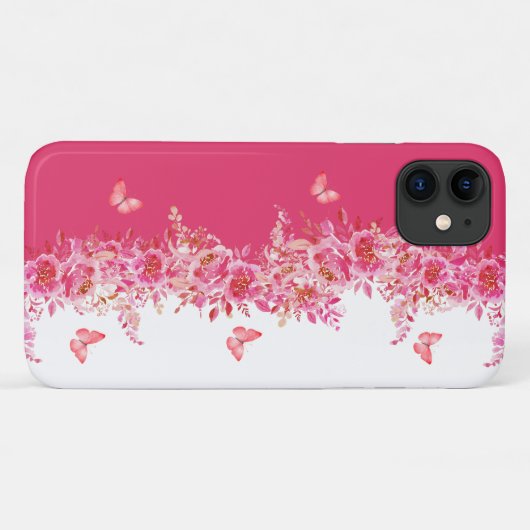Botanical Pink Phone Case (Achterkant (horizontaal))